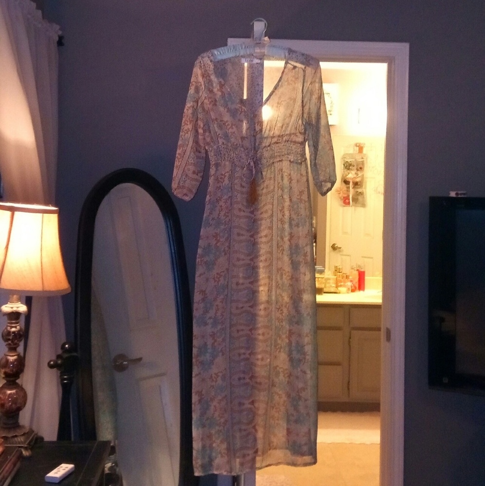 Sheer boho dress/cover